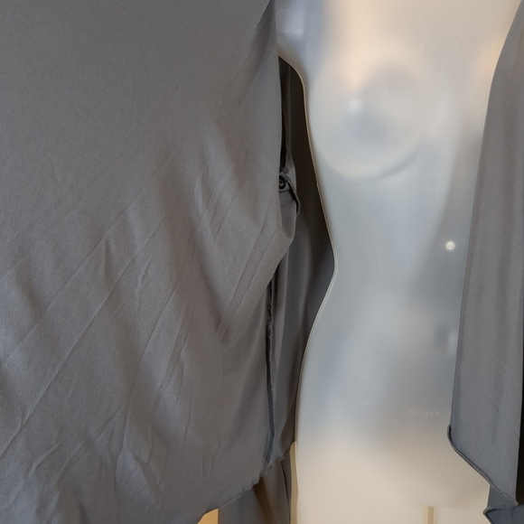 Attitudes By Renee Lightweight Gray Open Front Cardigan , Size L , NWT - Picture 2 of 6